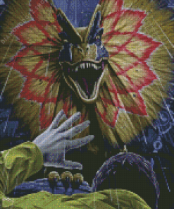 Mad Dilophosaurus Diamond Painting