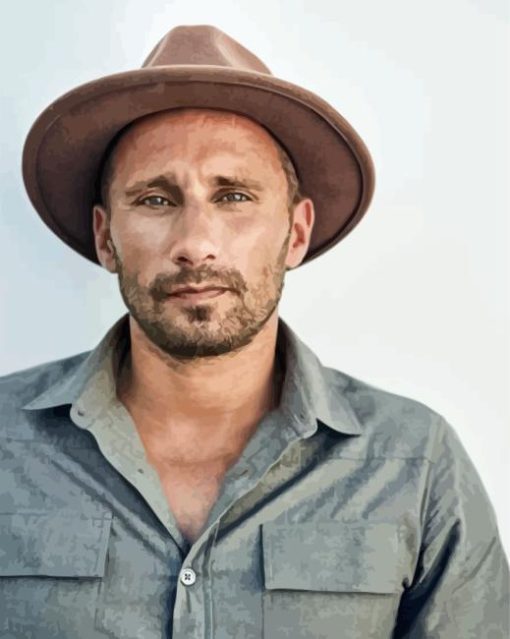 Matthias Schoenaerts Wearing Hat Diamond Painting