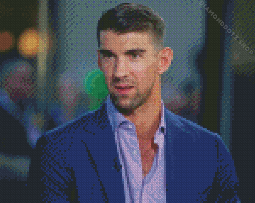 Michael Phelps Swimmer Diamond Painting