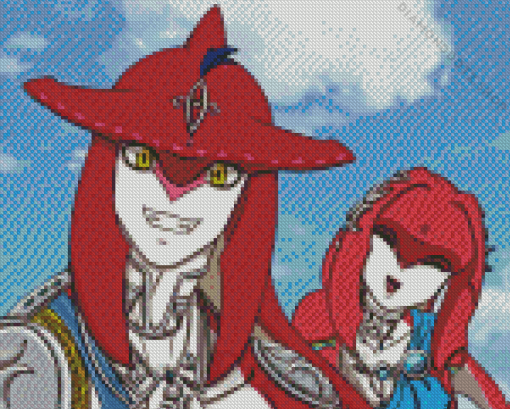 Mipha And Sidon Diamond Painting