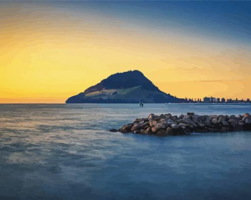 Mount Tauranga New Zealand Diamond Painting