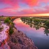 Murray River With Pink Sunset Diamond Painting