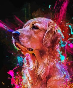 Neon Dog Diamond Painting