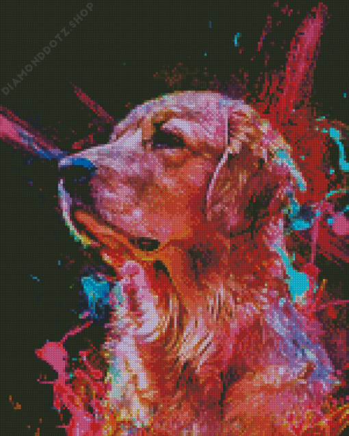 Neon Dog Diamond Painting