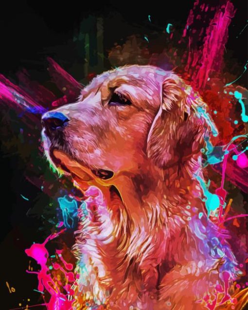 Neon Dog Diamond Painting