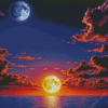 Ocean Moon And Sun Diamond Painting