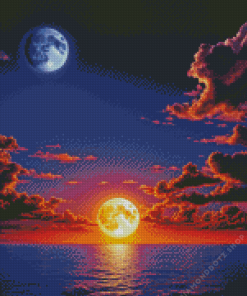 Ocean Moon And Sun Diamond Painting