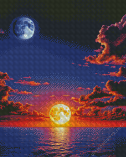 Ocean Moon And Sun Diamond Painting