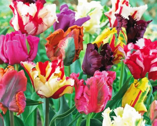 Parrot Tulips Diamond Painting