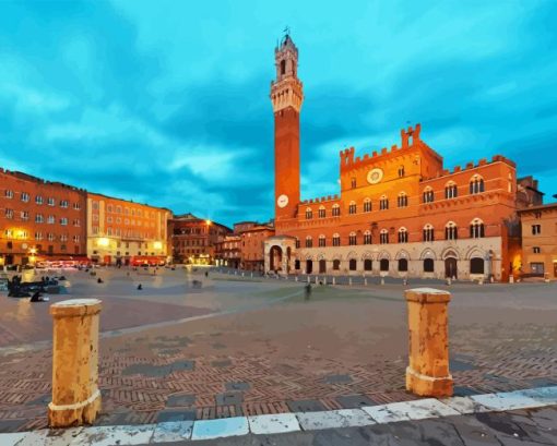 Piazza Del Campo Italy Diamond Painting