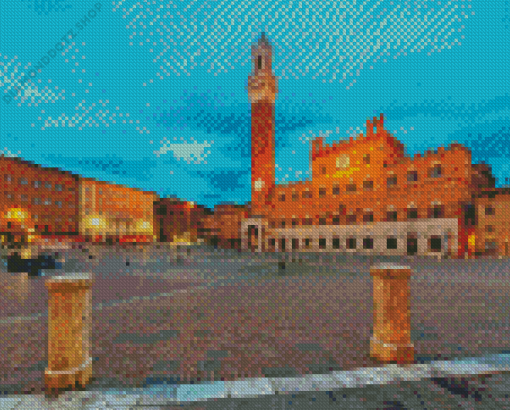 Piazza Del Campo Italy Diamond Painting