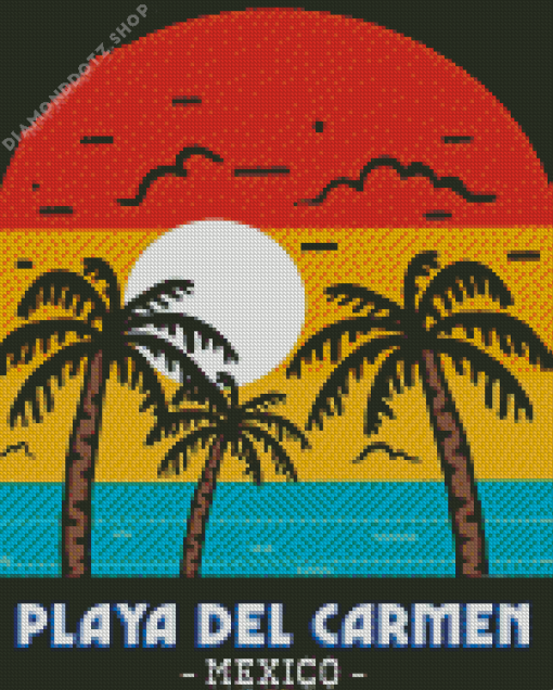 Playa Del Carmen Mexico Poster Diamond Painting