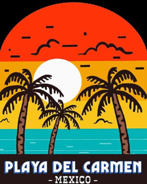 Playa Del Carmen Mexico Poster Diamond Painting