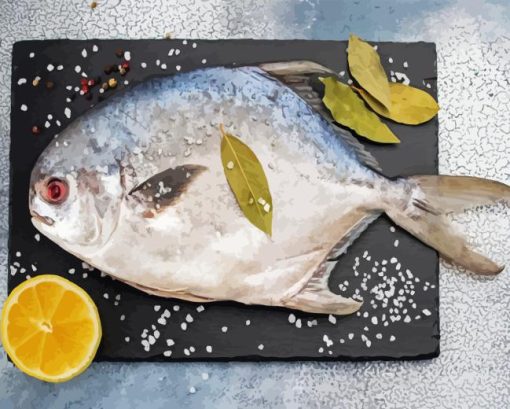 Pompano With Lemon Diamond Painting