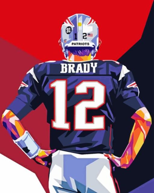 Pop Art Tom Brady Diamond Painting