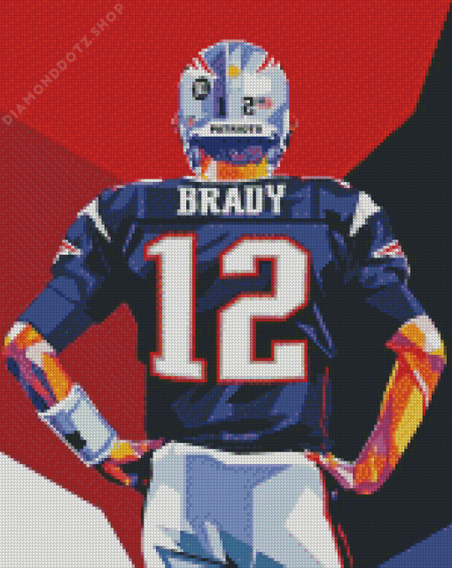 Pop Art Tom Brady Diamond Painting