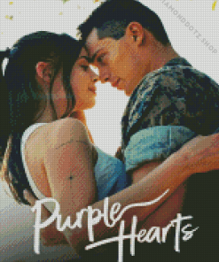 Purple Hearts Movie Diamond Painting