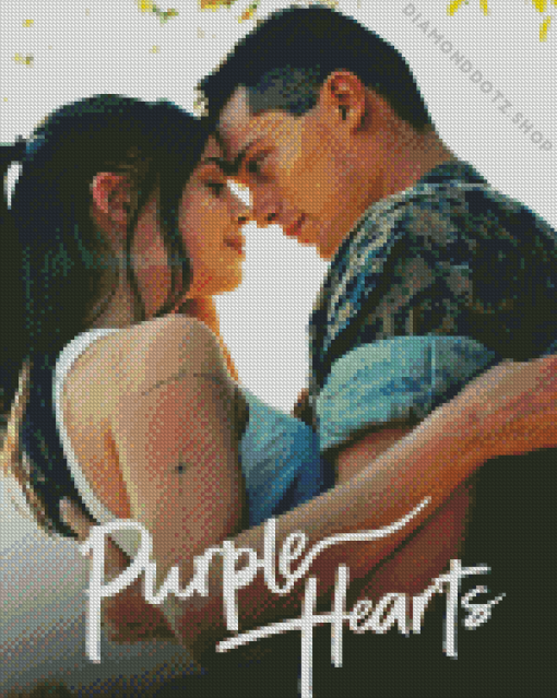 Purple Hearts Movie Diamond Painting