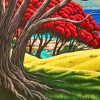 Red Pohutukawa Diamond Painting