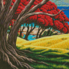 Red Pohutukawa Diamond Painting