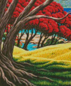 Red Pohutukawa Diamond Painting