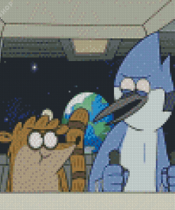 Regular Show In Space Diamond Painting