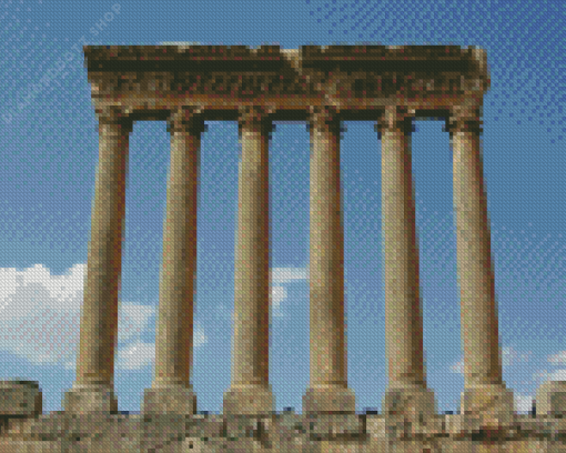 Roman Temple Of Jupiter Lebanon Diamond Painting