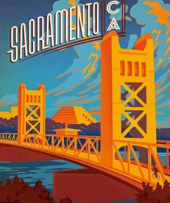 Sacramento Bridge Poster Diamond Painting