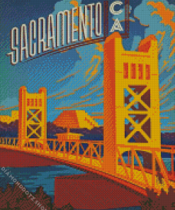 Sacramento Bridge Poster Diamond Painting