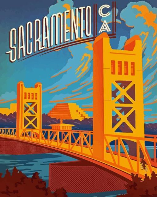 Sacramento Bridge Poster Diamond Painting