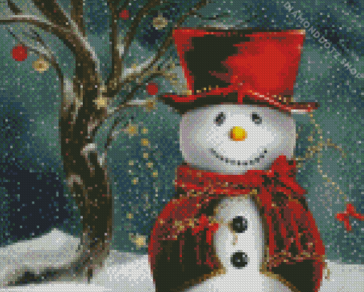 Snowman Christmas Diamond Painting