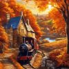 Steam Classic Train Fall Diamond Painting