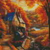 Steam Classic Train Fall Diamond Painting