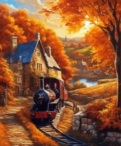 Steam Classic Train Fall Diamond Painting