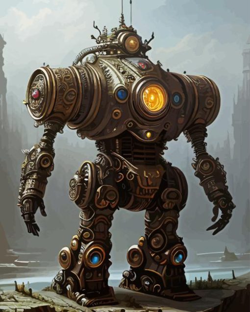 Steampunk Robot Diamond Painting