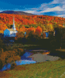 Stowe Fall Vermont Diamond Painting