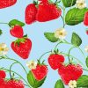 Strawberries Tree And Flowers Diamond Painting