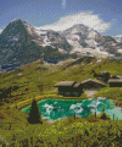 Switzerland Grindelwald Village Diamond Painting