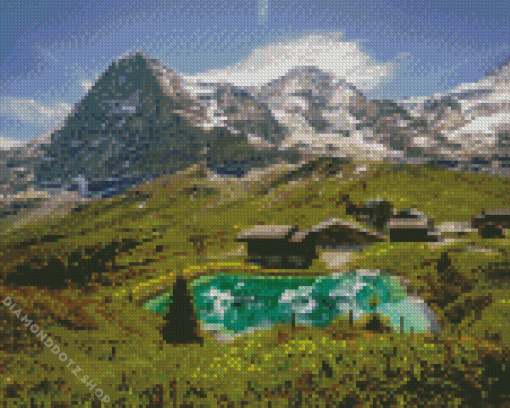 Switzerland Grindelwald Village Diamond Painting