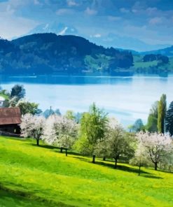 Switzerland Zug Lake Diamond Painting