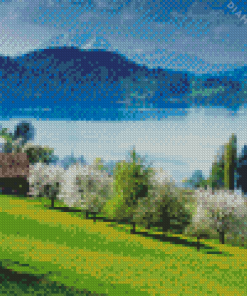 Switzerland Zug Lake Diamond Painting