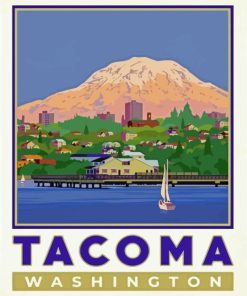 Tacoma Washington Poster Diamond Painting