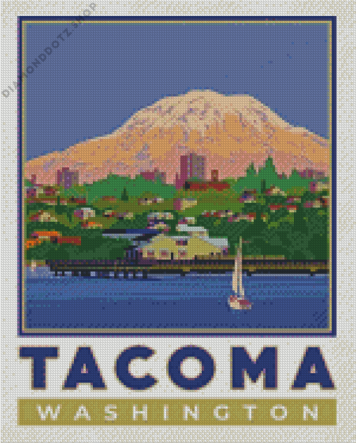 Tacoma Washington Poster Diamond Painting