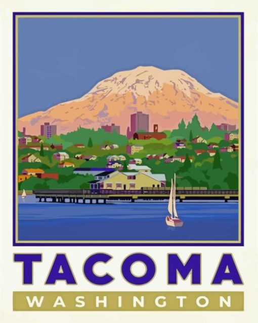 Tacoma Washington Poster Diamond Painting