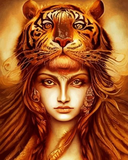 Tiger Woman Diamond Painting