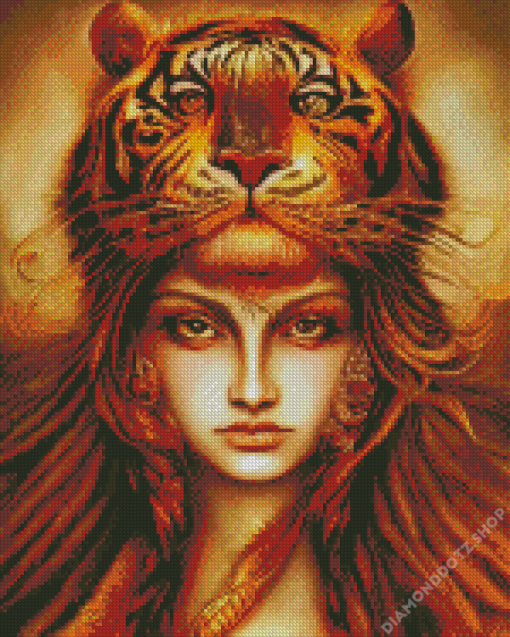 Tiger Woman Diamond Painting