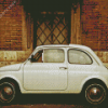 Vintage White Fiat 500 Diamond Painting