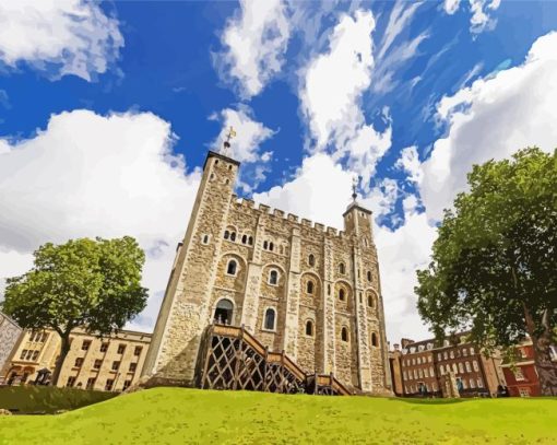 White Tower Of London England Diamond Painting