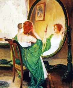 Woman In Mirror Diamond Painting