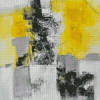 Yellow Grey Abstract Diamond Painting